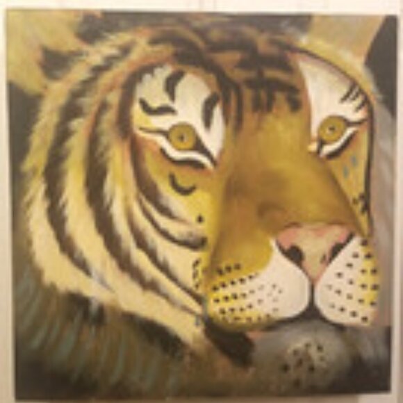 Original Hand Painted Animal Tiger Painting Wall Art - Picture 1 of 1
